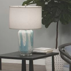 Helen 27 Inch 150.00 Watt Pale Blue Table Lamp Portable Light 5 Helen 27 Inch 150.00 Watt Pale Blue Table Lamp Portable Light -Jamie Young Co Shop 9helentlblue 8