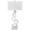 Ivy 34 Inch 150 Watt White Plaster Table Lamp Portable Light
