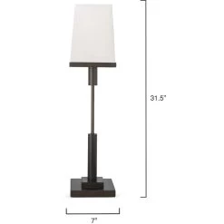 Jud 32 Inch 40.00 Watt Oiled Rubbed Bronze Table Lamp Portable Light -Jamie Young Co Shop 9judobsq131s 5