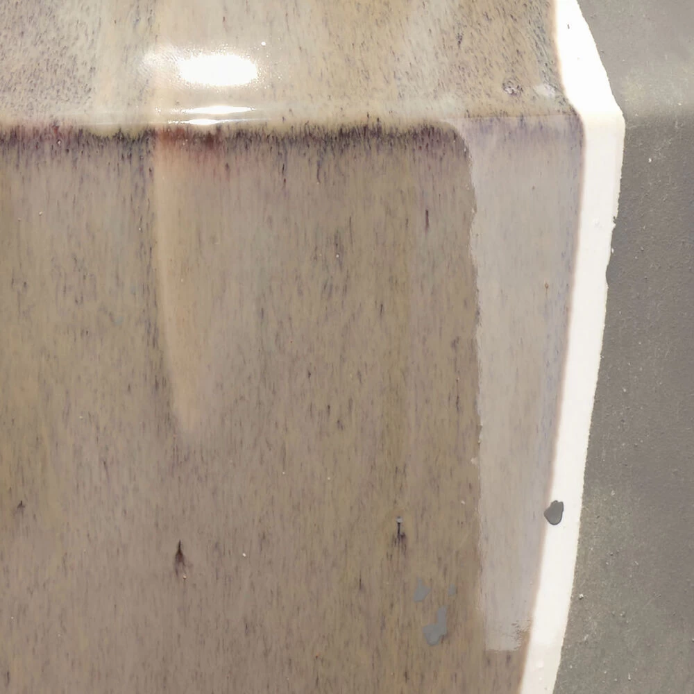 Landslide 32 Inch 150.00 Watt Matte Grey W/ Beige & White Drip Table Lamp Portable Light 4 Landslide 32 Inch 150.00 Watt Matte Grey W/ Beige & White Drip Table Lamp Portable Light - Image 4