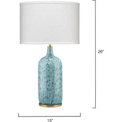 Madeline 26 Inch 150.00 Watt Blue Ceramic Table Lamp Portable Light -Jamie Young Co Shop 9madebld131m 6