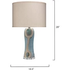 Maryln 28 Inch 150.00 Watt Blue / Black / Natural Table Lamp Portable Light -Jamie Young Co Shop 9marylntlbl 5