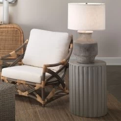 Masonry 27 Inch 150.00 Watt Grey Ceramic Table Lamp Portable Light -Jamie Young Co Shop 9masogrd131c 5