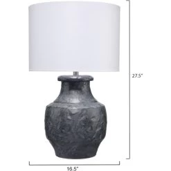 Masonry 27.5 Inch 150.00 Watt Textured Charcoal Plaster Table Lamp Portable Light 7 Masonry 27.5 Inch 150.00 Watt Textured Charcoal Plaster Table Lamp Portable Light -Jamie Young Co Shop 9masonrychar 2