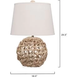 Maui 24.5 Inch 60 Watt Natural Table Lamp Portable Light 8 Maui 24.5 Inch 60 Watt Natural Table Lamp Portable Light -Jamie Young Co Shop 9mauitlnat 2