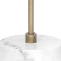 Minerva 52 Inch 40.00 Watt Antique Brass & White Marble Twin Shade Floor Lamp Portable Light -Jamie Young Co Shop 9mine flab 1