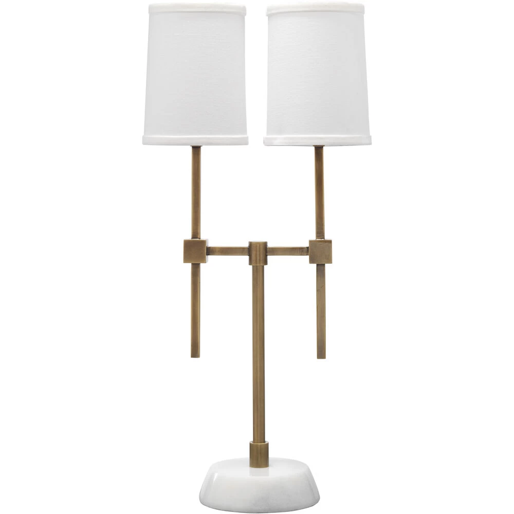 Minerva 10 Inch 25.00 Watt Antique Brass & White Twin Shade Console Lamp Portable Light 1 Minerva 10 Inch 25.00 Watt Antique Brass & White Twin Shade Console Lamp Portable Light