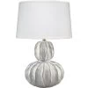 Oceane Gourd 27 Inch 150.00 Watt White Ceramic Table Lamp Portable Light