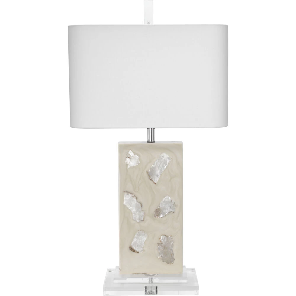 Parthenon 27.25 Inch 100 Watt Pearl & Clear Table Lamp Portable Light 1 Parthenon 27.25 Inch 100 Watt Pearl & Clear Table Lamp Portable Light