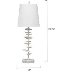 Petals 29.75 Inch 100.00 Watt White Plaster Table Lamp Portable Light 8 Petals 29.75 Inch 100.00 Watt White Plaster Table Lamp Portable Light -Jamie Young Co Shop 9petalstlwh 2