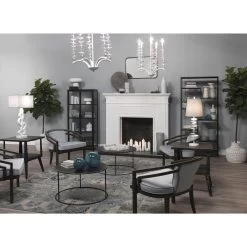 Petals 29.75 Inch 100.00 Watt White Plaster Table Lamp Portable Light 11 Petals 29.75 Inch 100.00 Watt White Plaster Table Lamp Portable Light -Jamie Young Co Shop 9petalstlwh 5