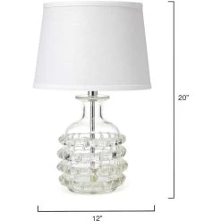 Ribbon 20 Inch 60.00 Watt Clear Glass Table Lamp Portable Light -Jamie Young Co Shop 9ribbclc131s 5