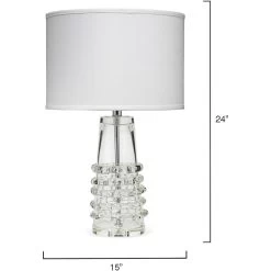 Ribbon 24 Inch 150.00 Watt Clear Glass Table Lamp Portable Light -Jamie Young Co Shop 9ribtcld131m 2