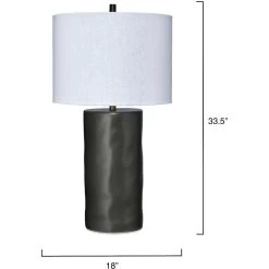 Undertow 33.5 Inch 150.00 Watt Charcoal Table Lamp Portable Light 7 Undertow 33.5 Inch 150.00 Watt Charcoal Table Lamp Portable Light -Jamie Young Co Shop 9undertotlch 2