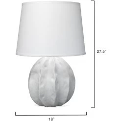 Urchin 28 Inch 150.00 Watt Matte White Table Lamp Portable Light -Jamie Young Co Shop 9urchtlwhite 2