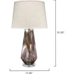 Watercolor 31 Inch 150.00 Watt Plum Table Lamp Portable Light -Jamie Young Co Shop 9watertlplum 5