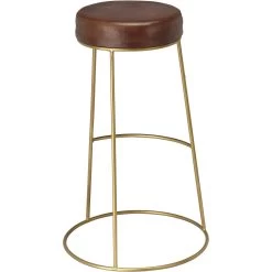 Henry 30 Inch Matte Brown And Brass Bar Stool 11 Henry 30 Inch Matte Brown And Brass Bar Stool -Jamie Young Co Shop ls20henbsbr 5