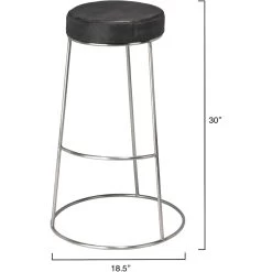 Henry 30 Inch Matte Charcoal And Pewter Bar Stool -Jamie Young Co Shop ls20henbscha 2