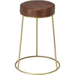 Henry 24 Inch Matte Brown And Brass Counter Stool -Jamie Young Co Shop ls20hencsbr 5