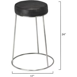Henry 24 Inch Matte Charcoal And Pewter Counter Stool -Jamie Young Co Shop ls20hencscha 2