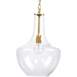Sutton 1 Light 13 Inch Clear Pendant Ceiling Light