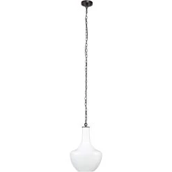 Sutton 1 Light 13 Inch White Pendant Ceiling Light -Jamie Young Co Shop ls5suttonwh 6