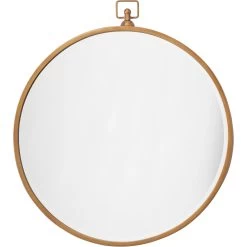Zoe 27 X 24 Inch Antique Brass Mirror