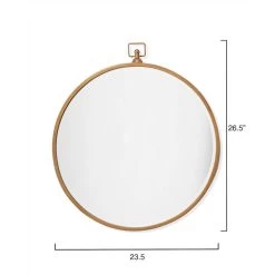 Zoe 27 X 24 Inch Antique Brass Mirror -Jamie Young Co Shop ls6zoeab 2