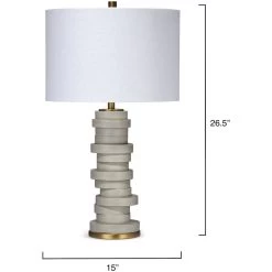 Alignment 26.5 Inch 100.00 Watt Cement Table Lamp Portable Light 6 Alignment 26.5 Inch 100.00 Watt Cement Table Lamp Portable Light -Jamie Young Co Shop ls9alignmegr 2