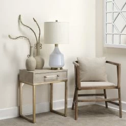 Amelia 24.5 Inch 100.00 Watt Pale Blue Table Lamp Portable Light 9 Amelia 24.5 Inch 100.00 Watt Pale Blue Table Lamp Portable Light -Jamie Young Co Shop ls9amelipbbr 4