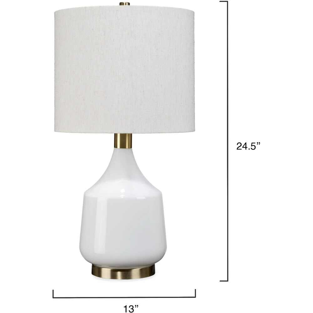 Amelia 24.5 Inch 100.00 Watt White Table Lamp Portable Light 3 Amelia 24.5 Inch 100.00 Watt White Table Lamp Portable Light - Image 3