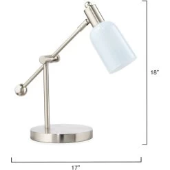 Draft 18 Inch 25.00 Watt Blue Task Lamp Portable Light -Jamie Young Co Shop ls9draftnibl 2