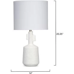 Flinstone 23.25 Inch 100.00 Watt White Table Lamp Portable Light -Jamie Young Co Shop ls9flinstowh 2