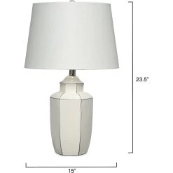 Outline 23.5 Inch 100.00 Watt White Table Lamp Portable Light -Jamie Young Co Shop ls9outlinewh 2