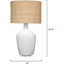 Plum Jar 30 Inch 150 Watt White Table Lamp Portable Light -Jamie Young Co Shop ls9plumjarwh 2