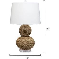 Sebastian 25 Inch 150.00 Watt Natural Table Lamp Portable Light 7 Sebastian 25 Inch 150.00 Watt Natural Table Lamp Portable Light -Jamie Young Co Shop ls9sebastnat 2