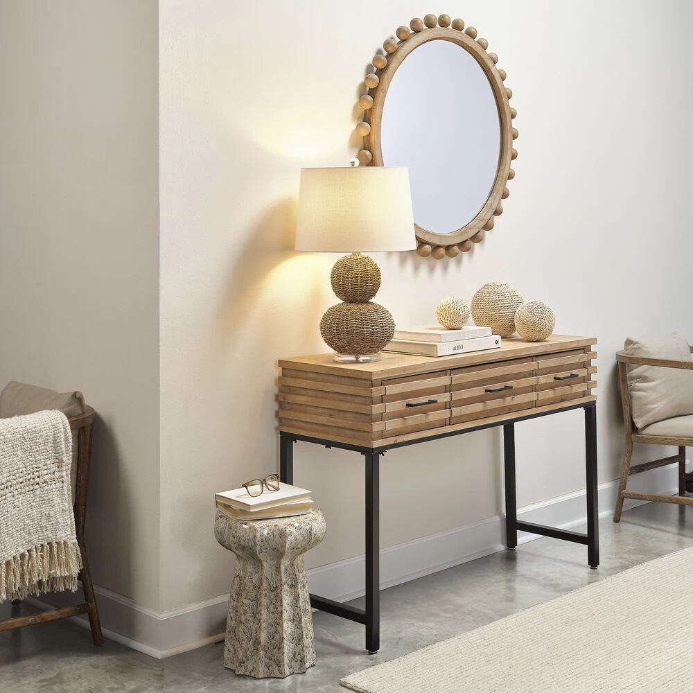 Sebastian 25 Inch 150.00 Watt Natural Table Lamp Portable Light 5 Sebastian 25 Inch 150.00 Watt Natural Table Lamp Portable Light - Image 5