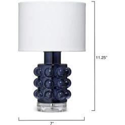 Seltzer 11.25 Inch 25.00 Watt Blue Table Lamp Portable Light -Jamie Young Co Shop ls9seltzerbl 2
